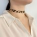 Leopar Choker Tasma Kolye