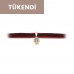 Koyu Bordo Zirkon Uçlu Kadife İnce Tasma Choker Kolye