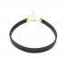 Kahverengi Deri Tasma Choker Kolye