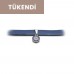 Lacivert Deri Zirkon Uçlu Tasma Choker Kolye