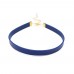 Mavi Deri Tasma Choker Kolye