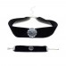 Siyah Kalın Kadife Üzeri Tekli Parlak Tasarım Choker Tasma Set