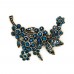 Dağınık Çiçek Montana Pirinç Broş