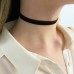Koyu Kahverengi Kadife Tasma Choker Kolye