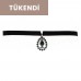 Modern Tarz Uçlu Süet Tasma Choker Kolye