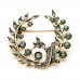 Sarmaşık Antrasit Pirinç Broş