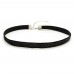 Siyah Parlak Tasma Choker Kolye