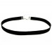 Siyah Süet Tasma Choker Kolye