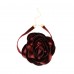 Bordo Saten Gül Choker Kolye - Çiçek Choker Kadife Tasma Kolye