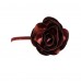 Bordo Saten Gül Choker Kolye - Çiçek Choker Kadife Tasma Kolye