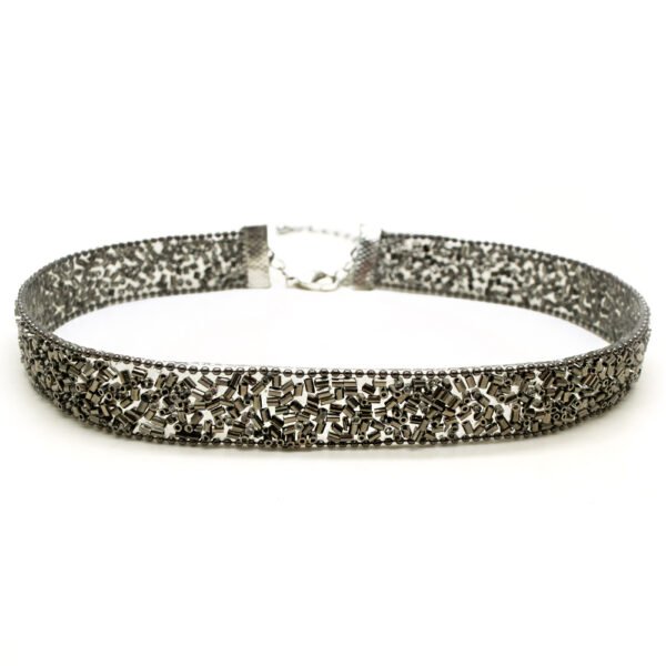 Yılbaşı Tasarım Antrasit Choker Kolye
