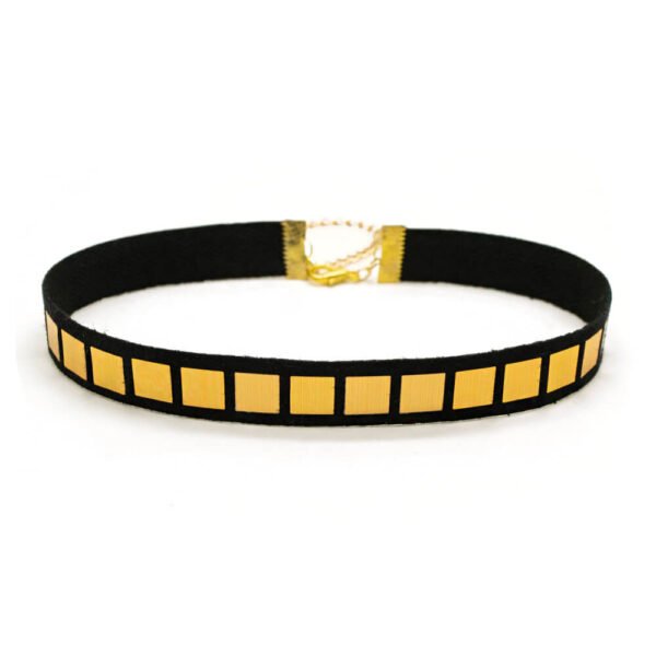 Kare Altın Tarz Choker Tasma Kolye