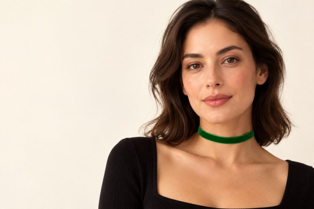 Kadife Choker choker takan model