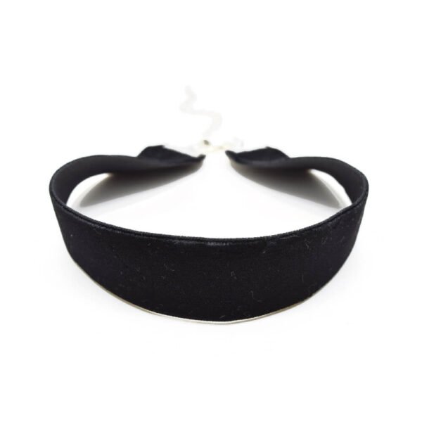 Kalın Siyah Kadife Tasma Choker Kolye