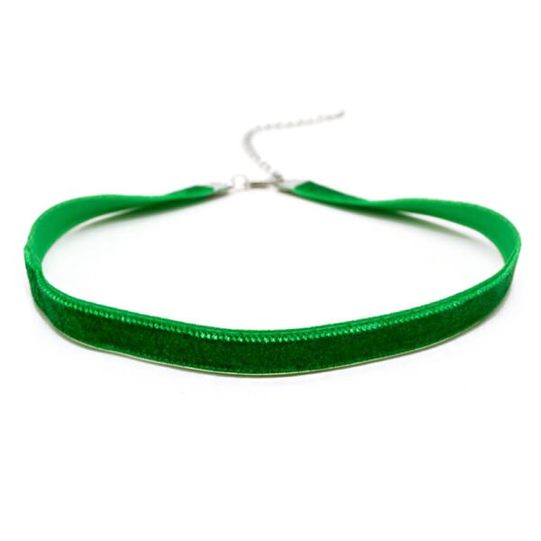 Yeşil Kadife Choker Tasma Kolye